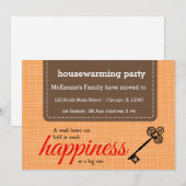 Housewarming party typografie kaart (Voorkant / Achterkant)