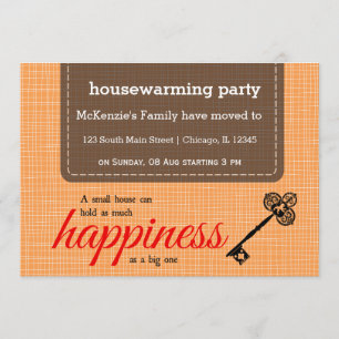 Housewarming party typografie kaart