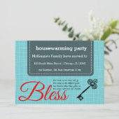 Housewarming party typografie kaart (Staand voorkant)