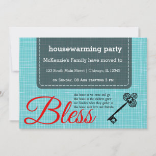 Housewarming party typografie kaart
