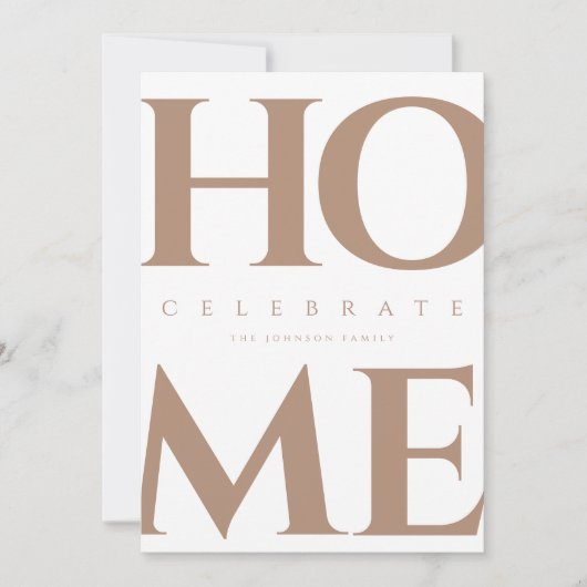 Housewarming Party Uitnodigen met Afbeelding Kaart (Voorkant)