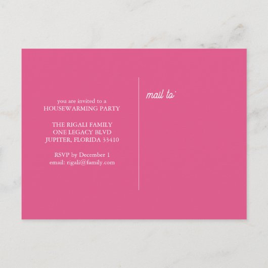 Housewarming Party Uitnodiging Briefkaarten Kerstm (Achterkant)