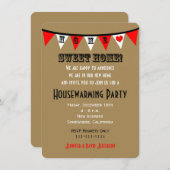 Housewarming Party Uitnodiging Bunting (Voorkant / Achterkant)