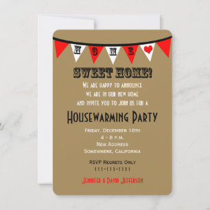Housewarming Party Uitnodiging Bunting