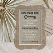 Housewarming Party Uitnodiging Burlap