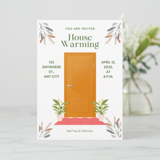 Housewarming Party uitnodiging, Housewarming uitno Kaart (Staand voorkant)