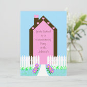 Housewarming Party Uitnodiging Huis Uitnodigen (Staand voorkant)