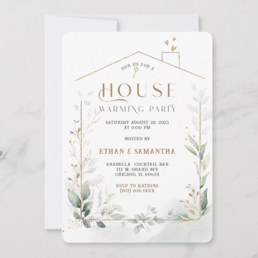Housewarming Party Uitnodiging Sjabloon (Voorkant)