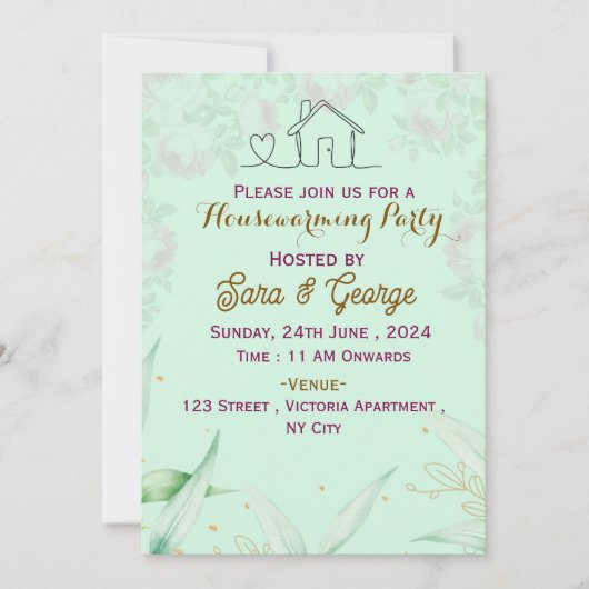 Housewarming Party Uitnodigingen (Voorkant)