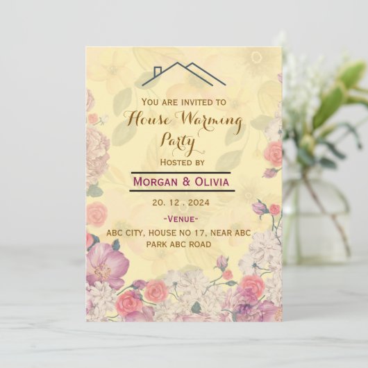 Housewarming Party uitnodigingen (Staand voorkant)