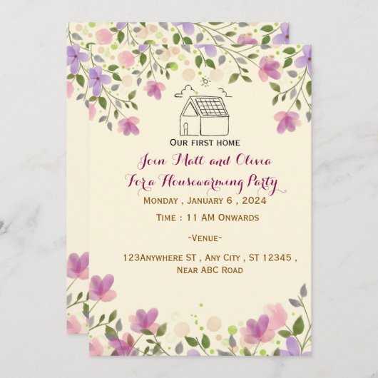 Housewarming Party Uitnodigingen (Voorkant / Achterkant)