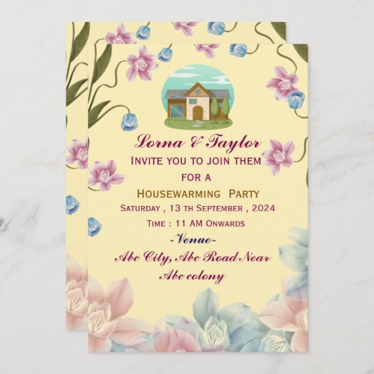 Housewarming Party Uitnodigingen (Voorkant / Achterkant)