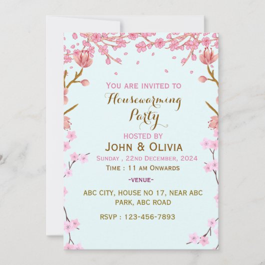 Housewarming Party uitnodigingen (Voorkant)