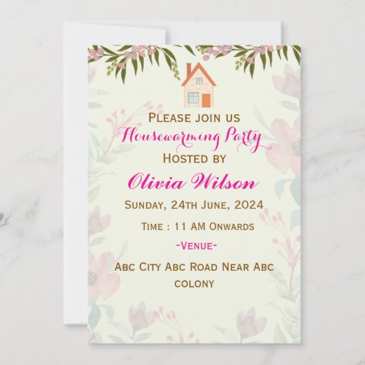 Housewarming Party Uitnodigingen (Voorkant)