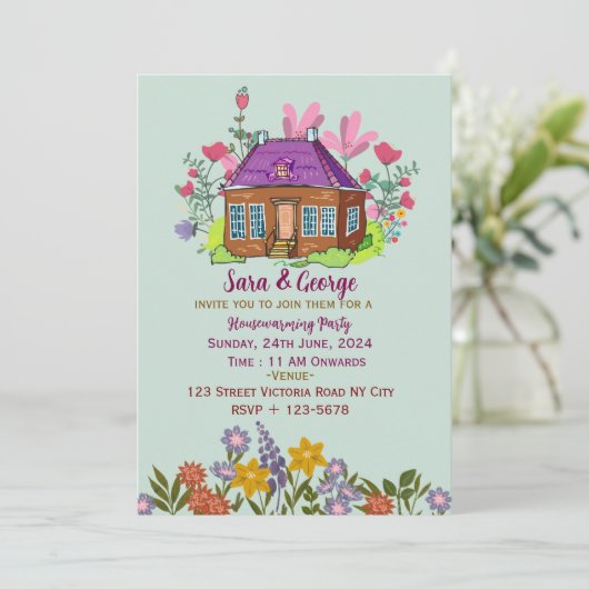 Housewarming Party Uitnodigingen (Staand voorkant)