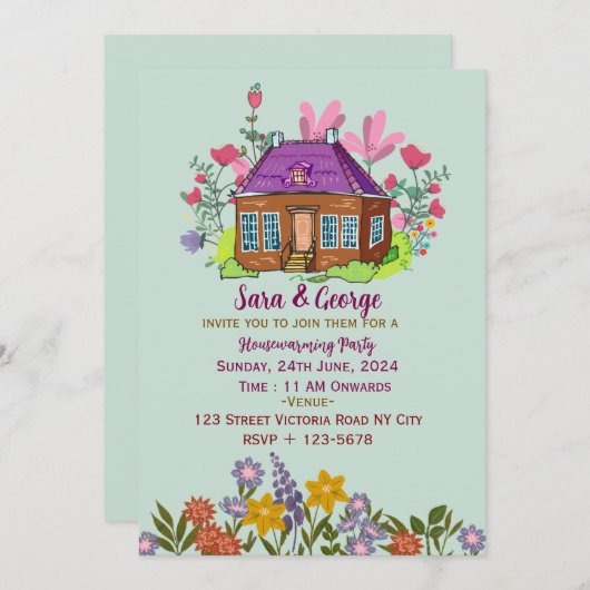 Housewarming Party Uitnodigingen (Voorkant / Achterkant)