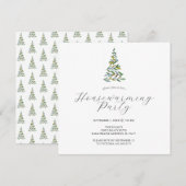 Housewarming Party Uitnodigingen Minimale Kerst (Voorkant / Achterkant)