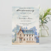 Housewarming Party  Waterverf Home Kaart (Staand voorkant)