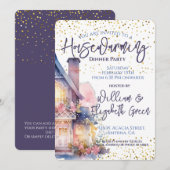 Housewarming Party Waterverf Kaart (Voorkant / Achterkant)