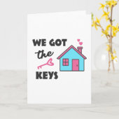 Housewarming party We hebben Keys Kaart (Gele Bloem)
