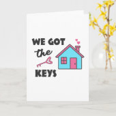 Housewarming party We hebben Keys Kaart (Gele Bloem)