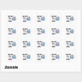 Housewarming party We hebben Keys Vierkante Sticker (Vel)