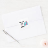 Housewarming party We hebben Keys Vierkante Sticker (Envelop)