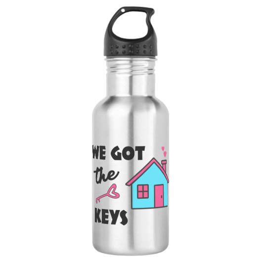 Housewarming party We hebben Keys Waterfles (Voorkant)