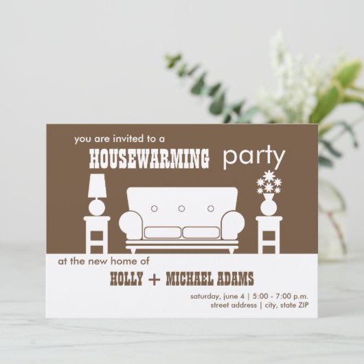 Housewarming Party - White Living Room Kaart (Staand voorkant)