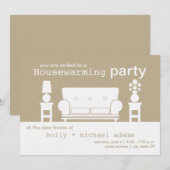 Housewarming Party - White Living Room Kaart (Voorkant / Achterkant)
