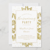 Housewarming Party | Winter Glitter Goud & Wit Kaart (Voorkant)