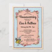 Housewarming Party Wonderland Rabbit Tea Invite Kaart (Voorkant)