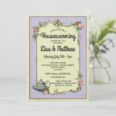 Housewarming Party Wonderland Teapot Tea Invite Kaart (Staand voorkant)
