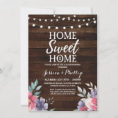 Housewarming Party Wood Rustic New Home Invite Kaart (Voorkant)