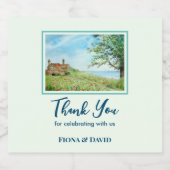 Housewarming Poppy Field Landscape Waterverf Bier Etiket (Enkel label)