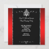 HouseWarming Red White Black Chandelier Kaart (Achterkant)