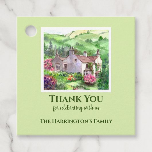 Housewarming Rydal Mount William Wordsworth House Bedankjes Labels (Voorkant)