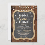 Housewarming Sweet Home Kerst Winter Uitnodigen Kaart (Voorkant)