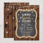 Housewarming Sweet Home Kerst Winter Uitnodigen Kaart (Voorkant / Achterkant)