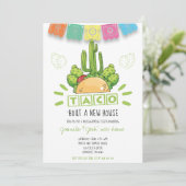 Housewarming Taco 'Over een nieuw thuisfeest Kaart (Staand voorkant)