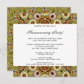 housewarming, tuinbloemen vlinders kaart (Voorkant / Achterkant)