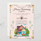 housewarming-uitnodiging kaart (Voorkant / Achterkant)