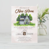 housewarming-uitnodiging kaart (Staand voorkant)