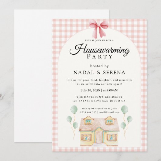 housewarming-uitnodiging kaart (Voorkant / Achterkant)