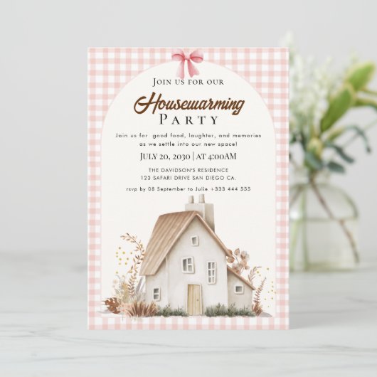 housewarming-uitnodiging kaart (Staand voorkant)