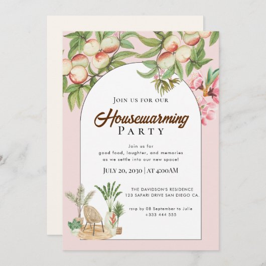 housewarming-uitnodiging kaart (Voorkant / Achterkant)