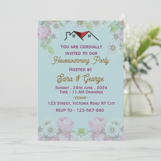 Housewarming Uitnodigingen (Staand voorkant)