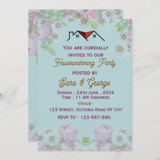Housewarming Uitnodigingen (Voorkant / Achterkant)