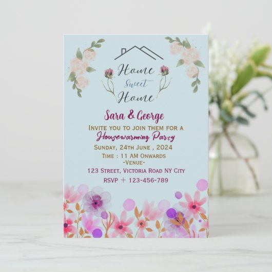 Housewarming Uitnodigingen (Staand voorkant)