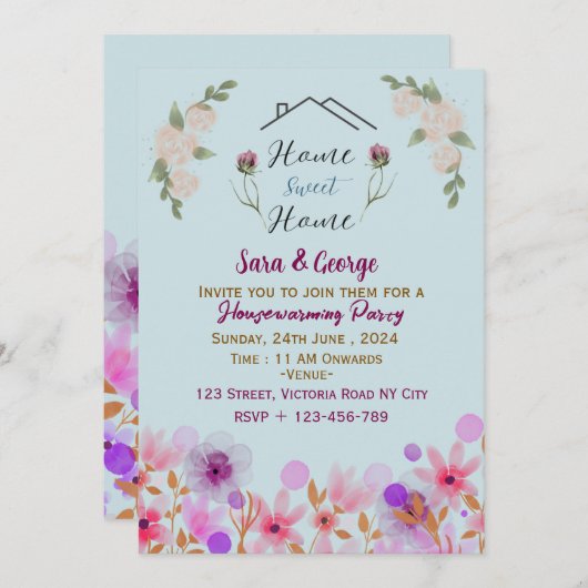 Housewarming Uitnodigingen (Voorkant / Achterkant)